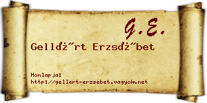 Gellért Erzsébet névjegykártya